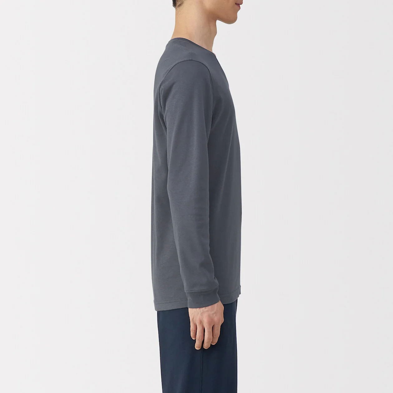 Warm Thick Cotton V-Neck Long Sleeve T-Shirt - Image 3