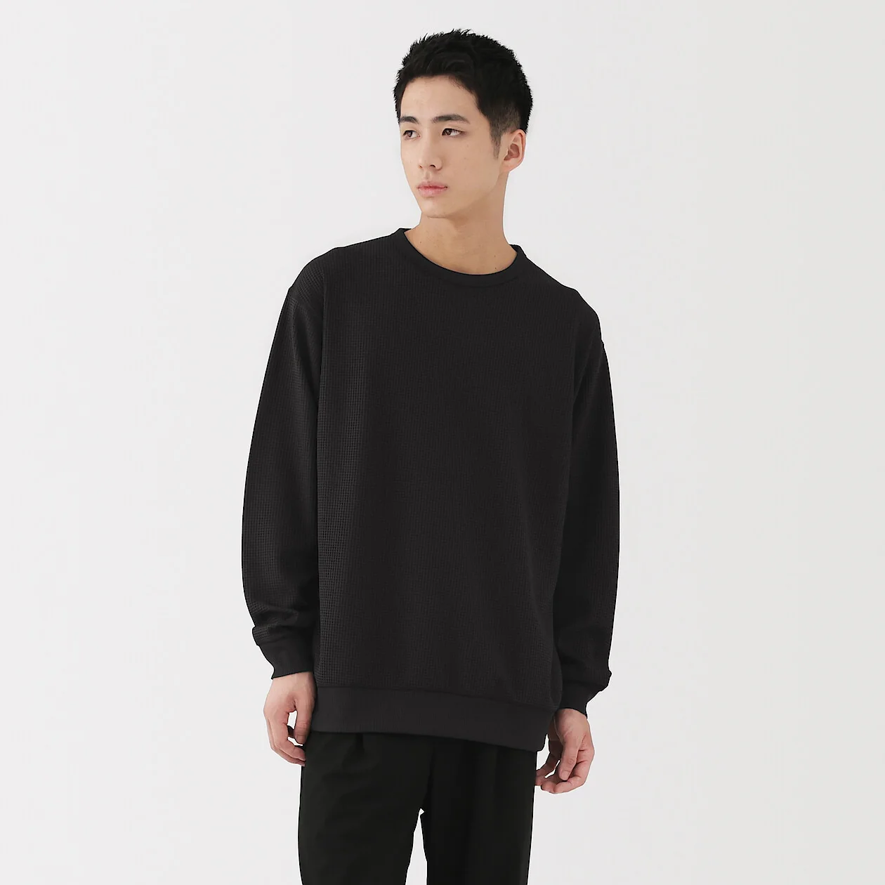 UV Protection Quick Dry Waffle Crewneck Long Sleeve T-Shirt - Image 13