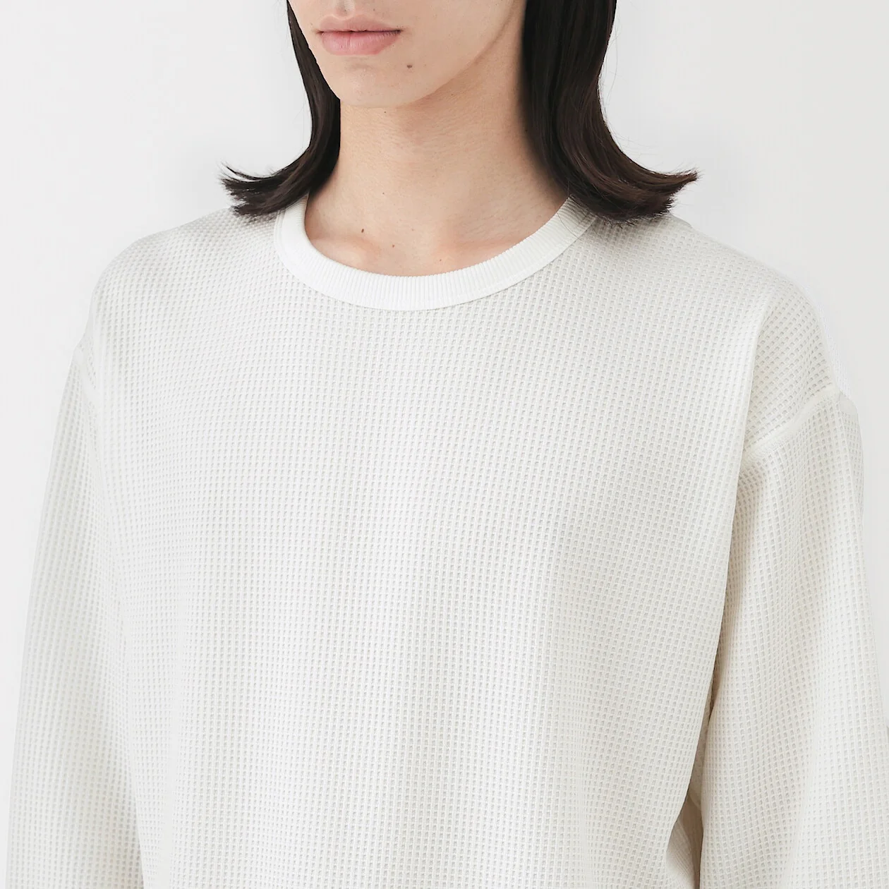 UV Protection Quick Dry Waffle Crewneck Long Sleeve T-Shirt - Image 22
