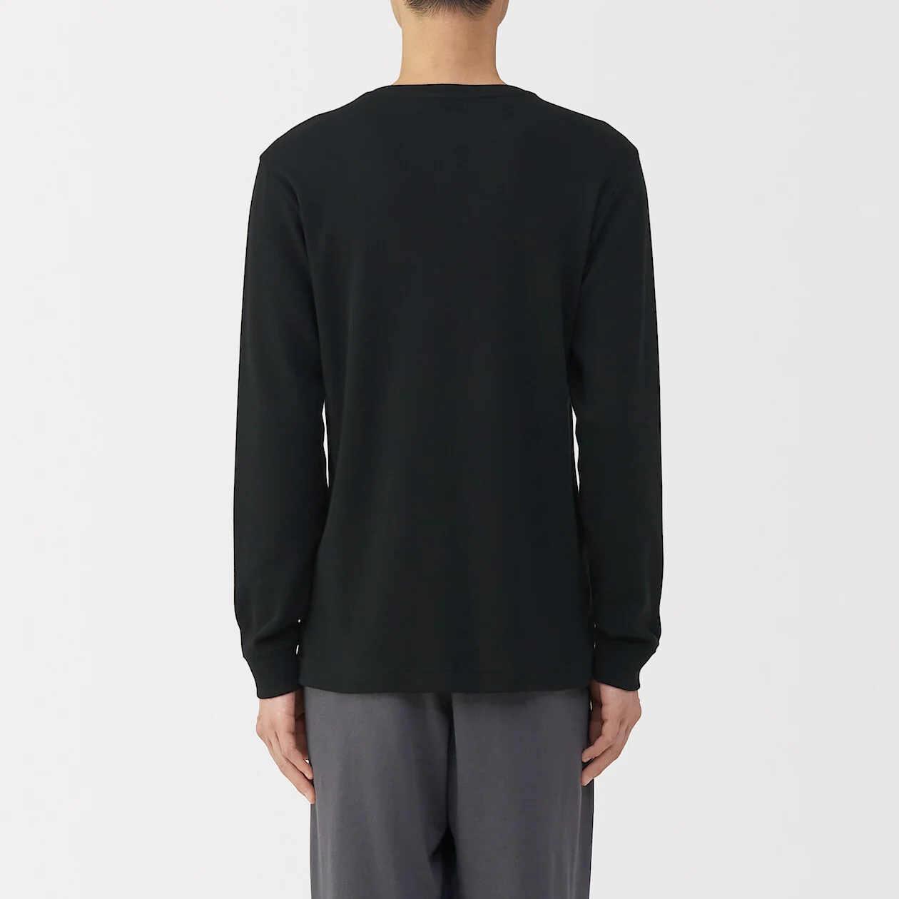 Warm Cotton and Wool V-Neck Long Sleeve T-Shirt - Image 11