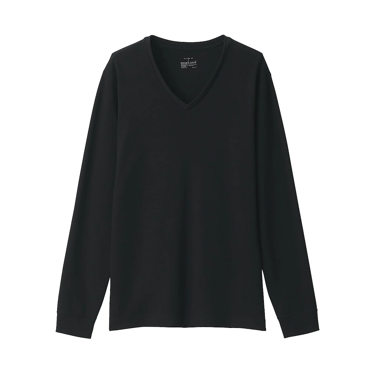 Warm Cotton and Wool V-Neck Long Sleeve T-Shirt - Image 13