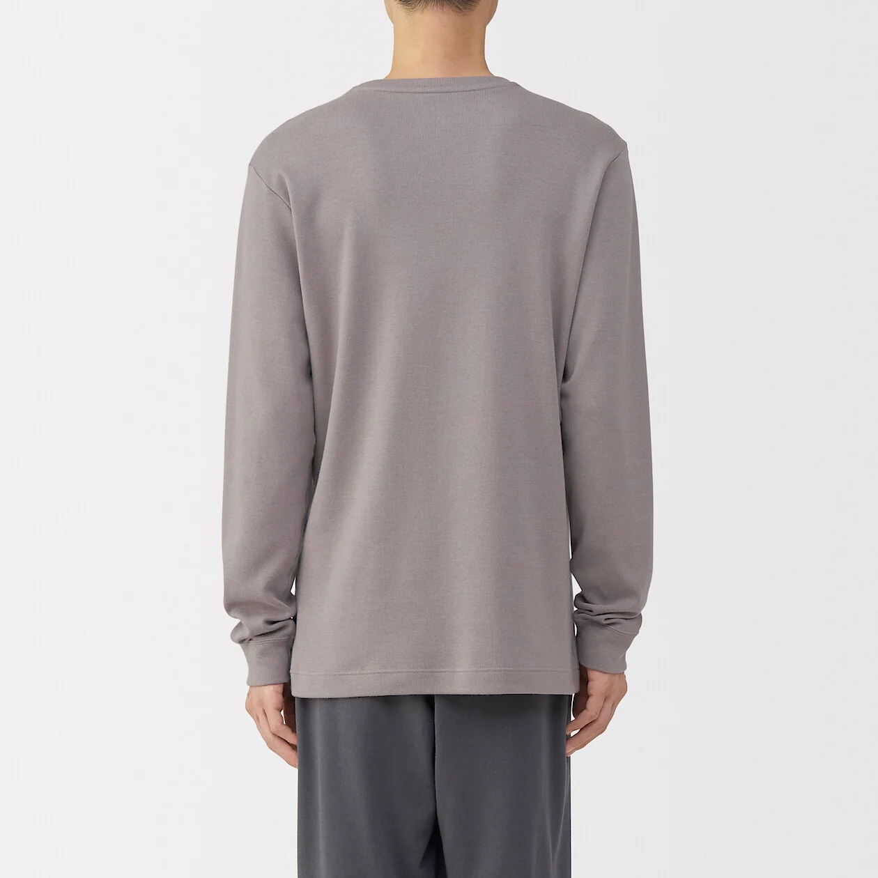 Warm Cotton and Wool V-Neck Long Sleeve T-Shirt - Image 18