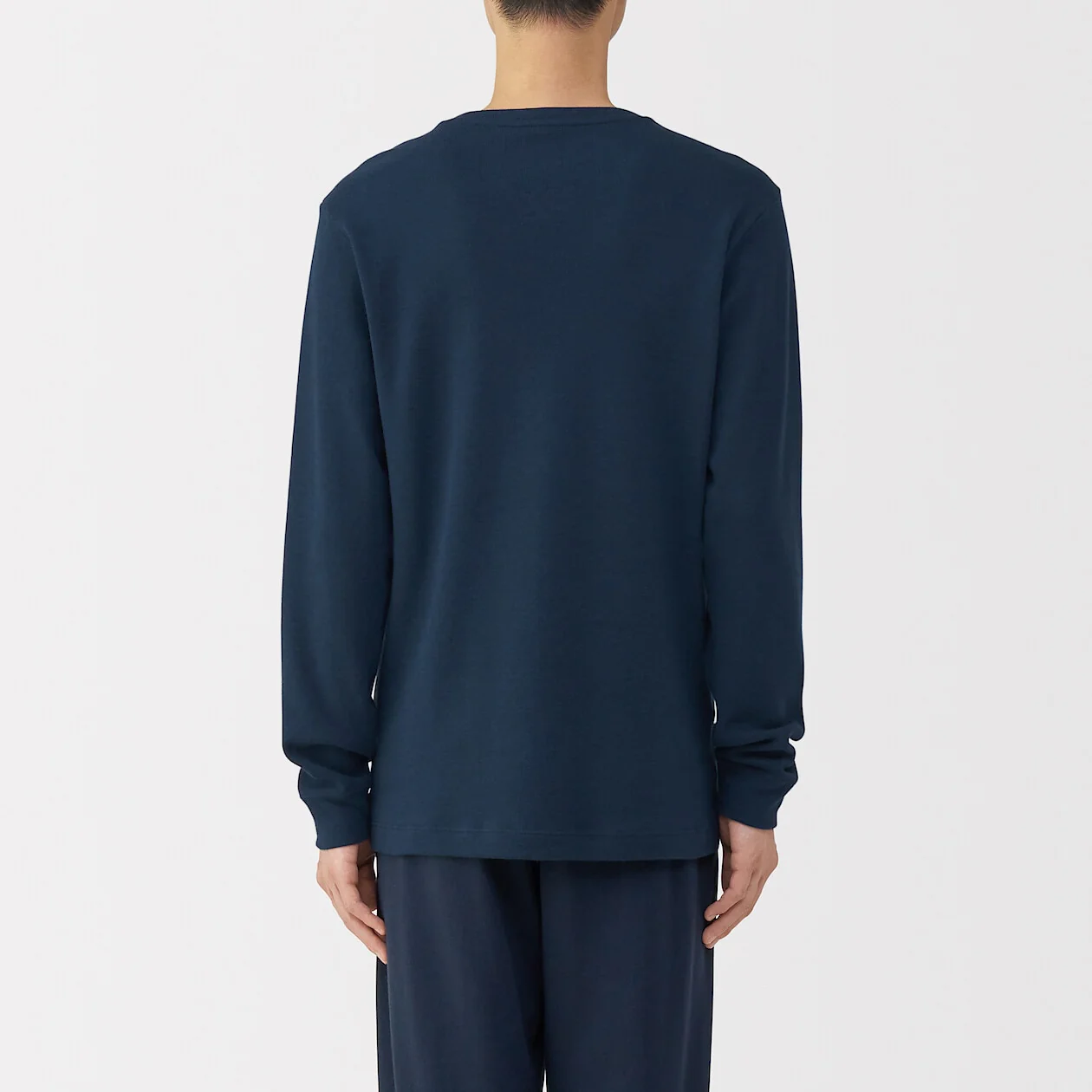 Warm Cotton and Wool V-Neck Long Sleeve T-Shirt - Image 4
