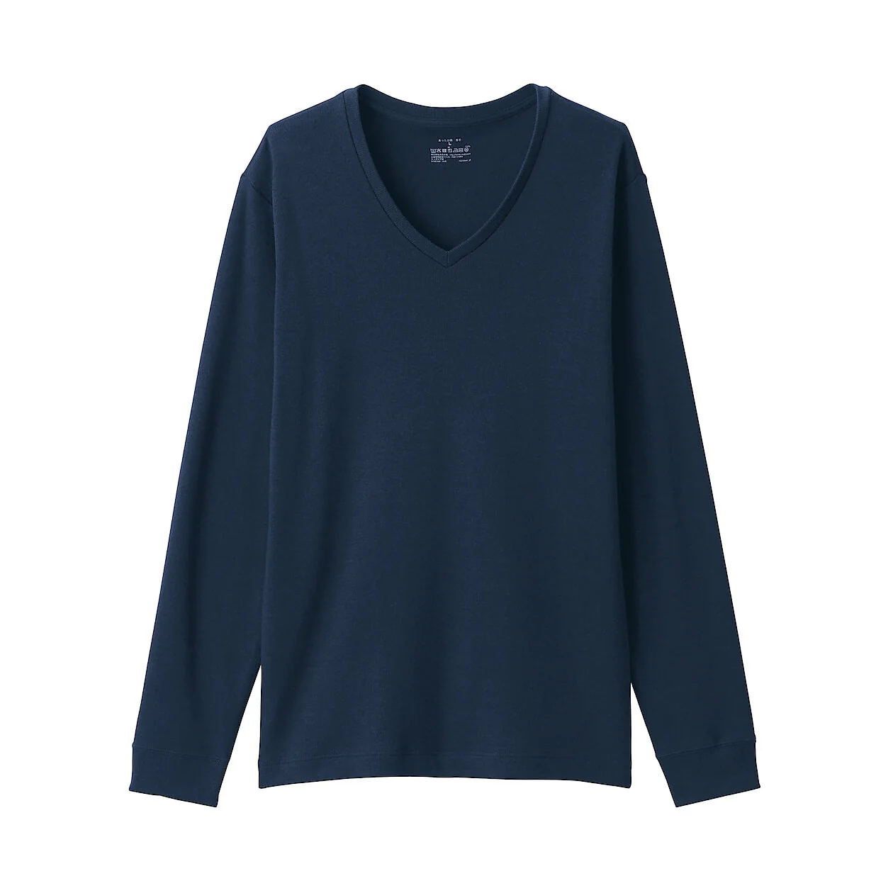 Warm Cotton and Wool V-Neck Long Sleeve T-Shirt - Image 6