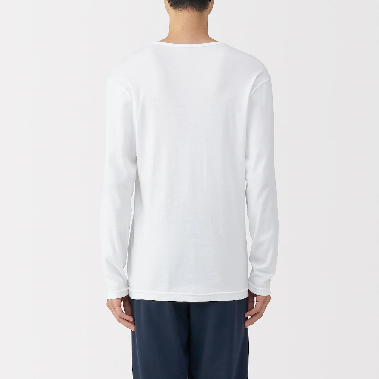 Warm Cotton V-Neck Long Sleeve T-Shirt - Image 11