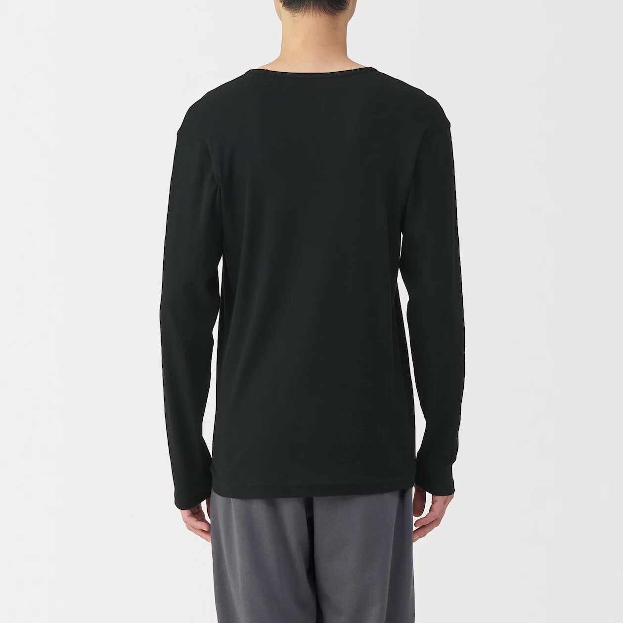 Warm Cotton V-Neck Long Sleeve T-Shirt - Image 4