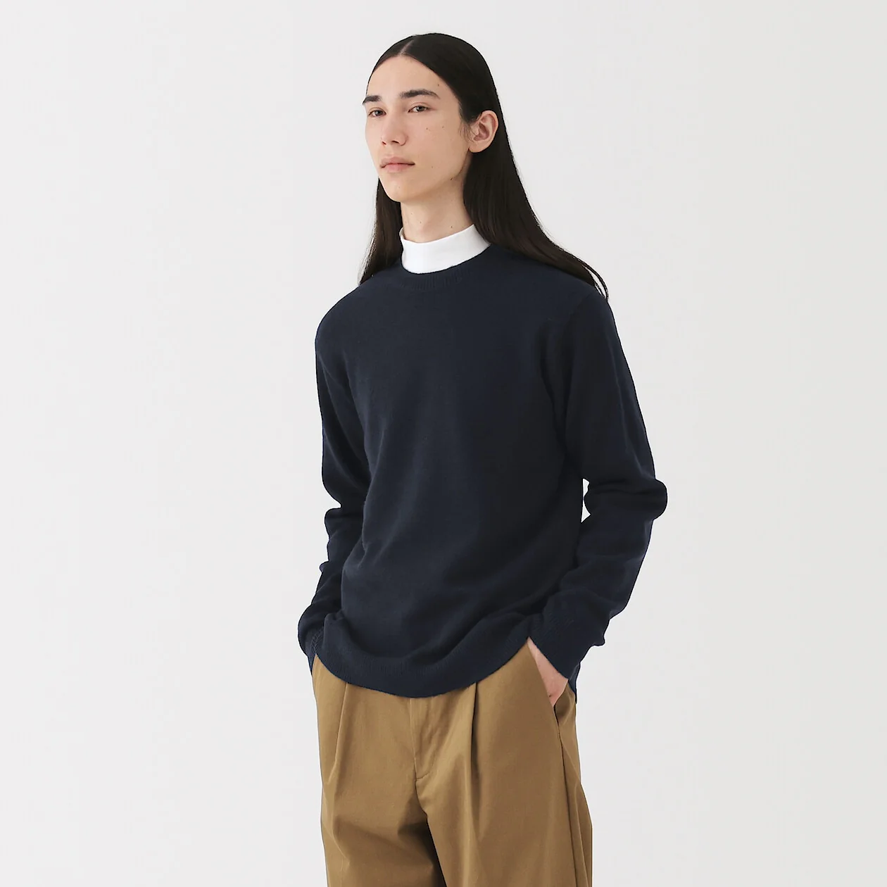 Washable Wool Mid-Gauge Crewneck Sweater - Image 8