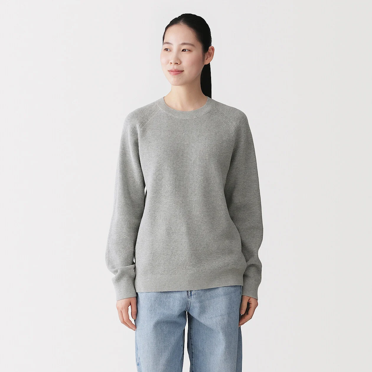 Washable Waffle Crewneck Sweater - Image 2