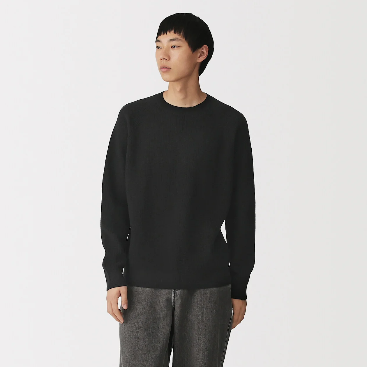 Washable Waffle Crewneck Sweater - Image 9