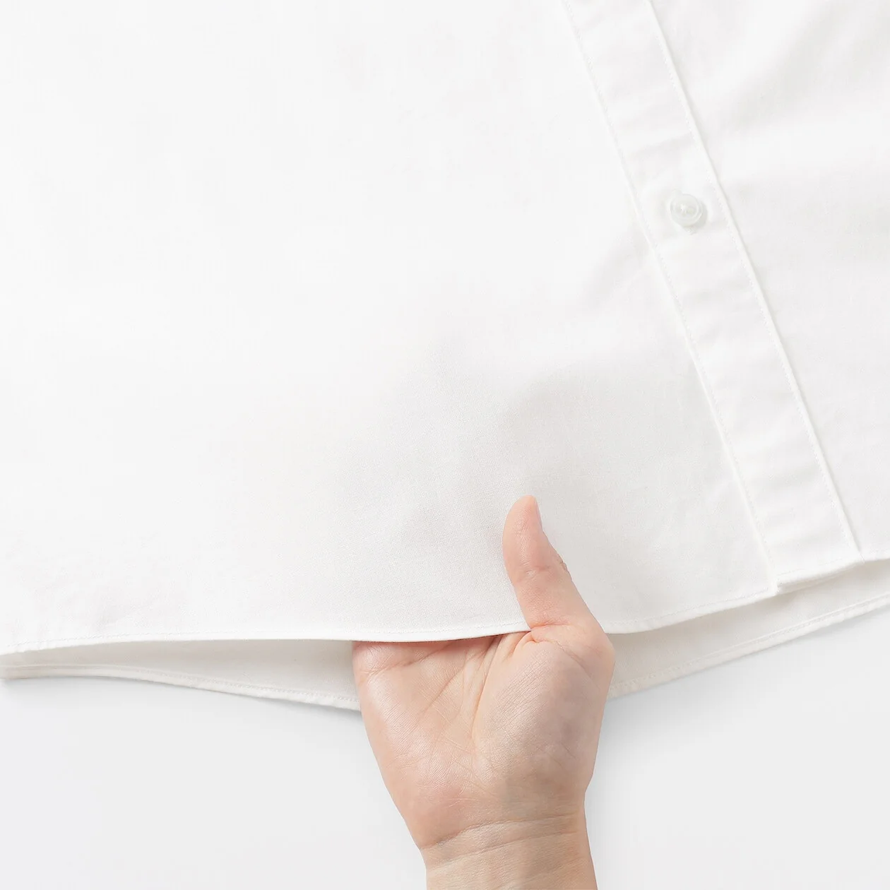 Washed Broadcloth Stand Collar Long-Sleeve Shirt - Image 34