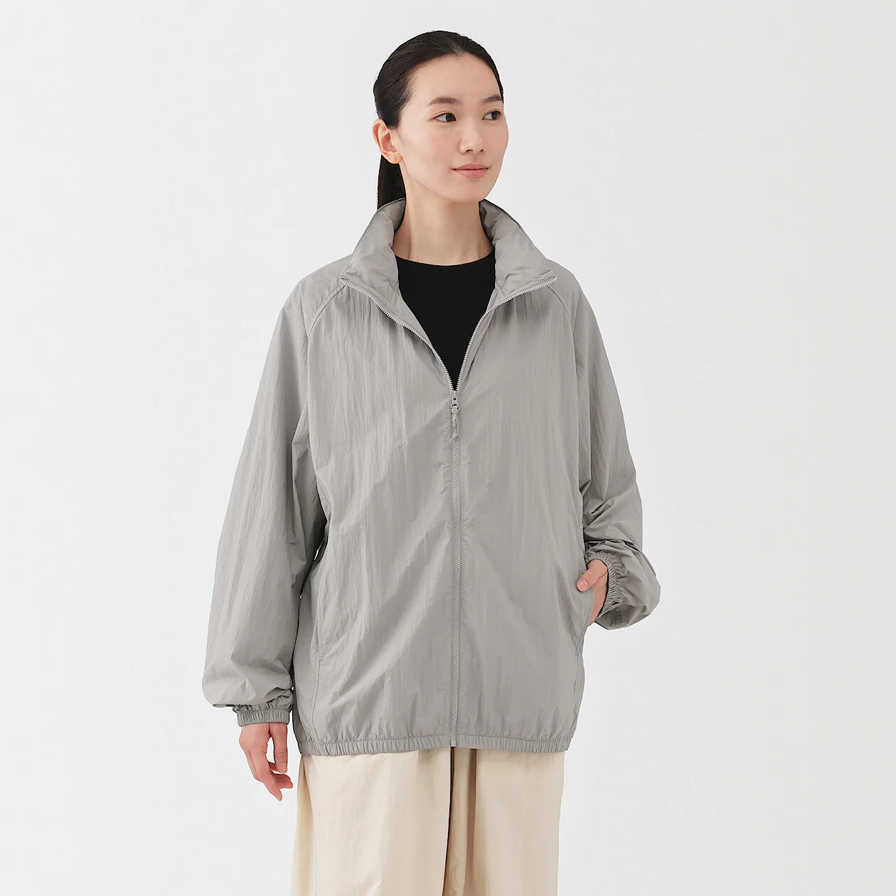 Water Repellent Pocketable Windbreaker - Image 2