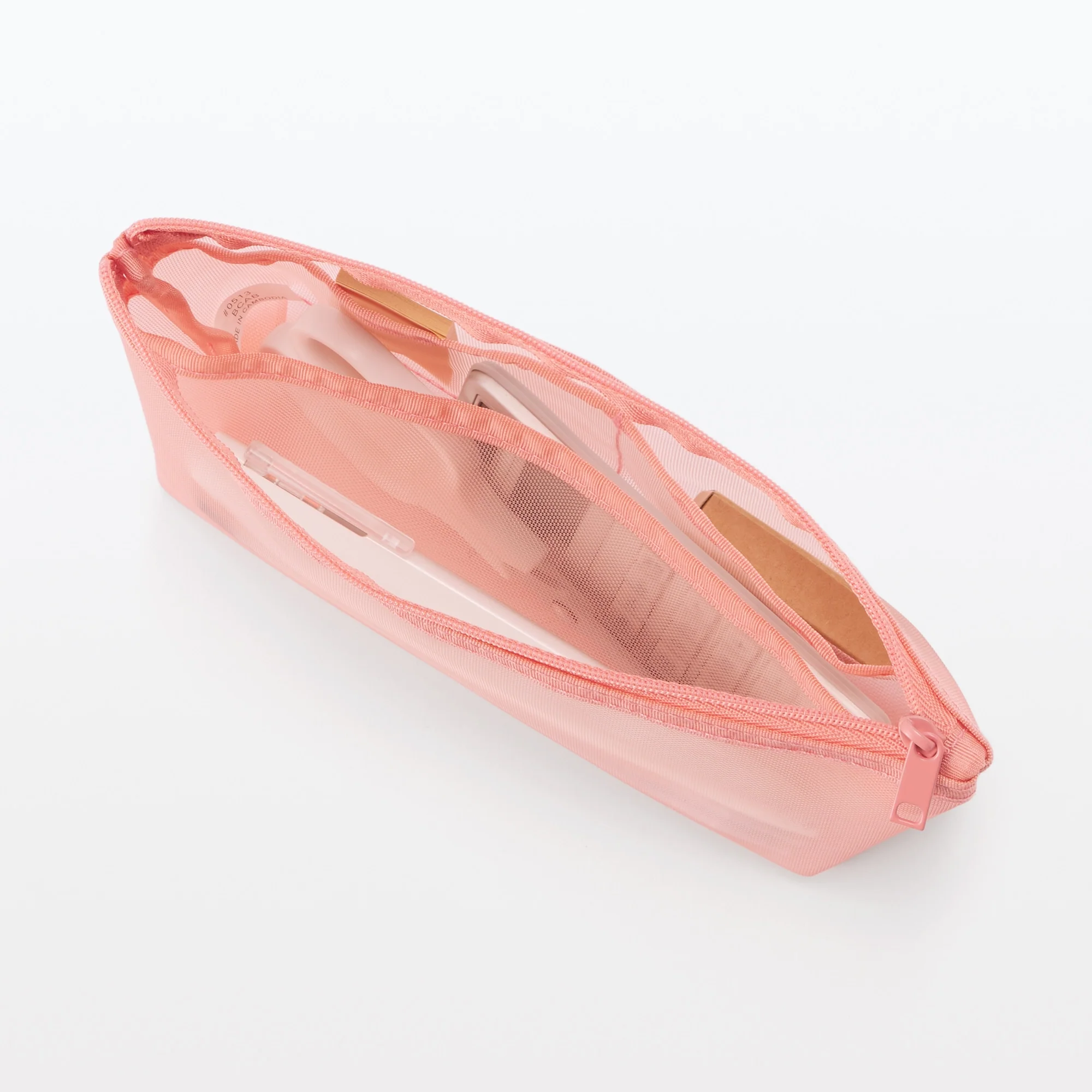 Nylon Mesh Pencil Case With Gusset - Deep - Image 6
