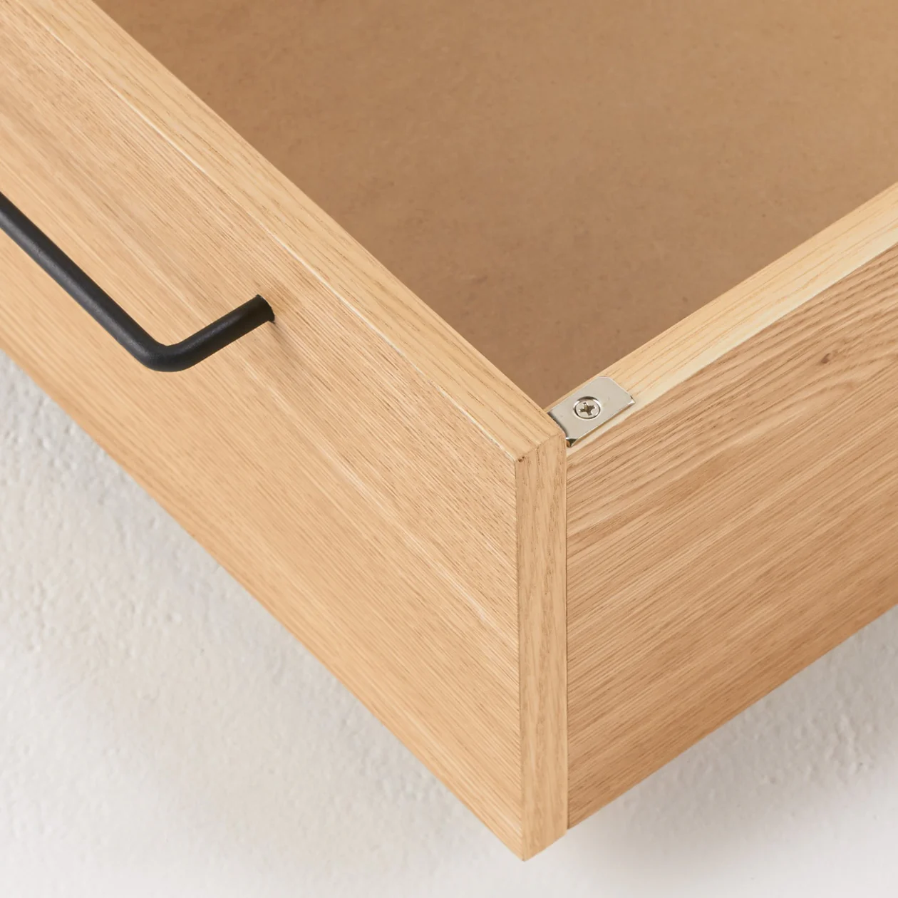 Oak Veneer Under-Bed Storage Drawer - For 20cm Legs - Image 3