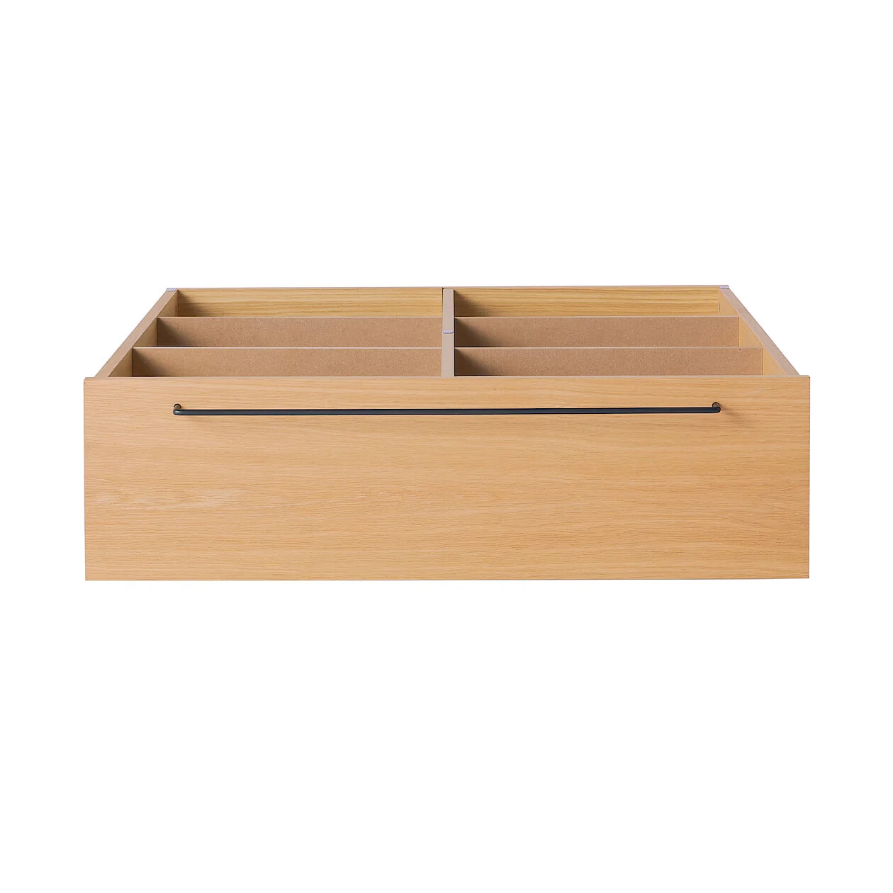 Oak Veneer Under-Bed Storage Drawer - For 26cm Legs - Image 2