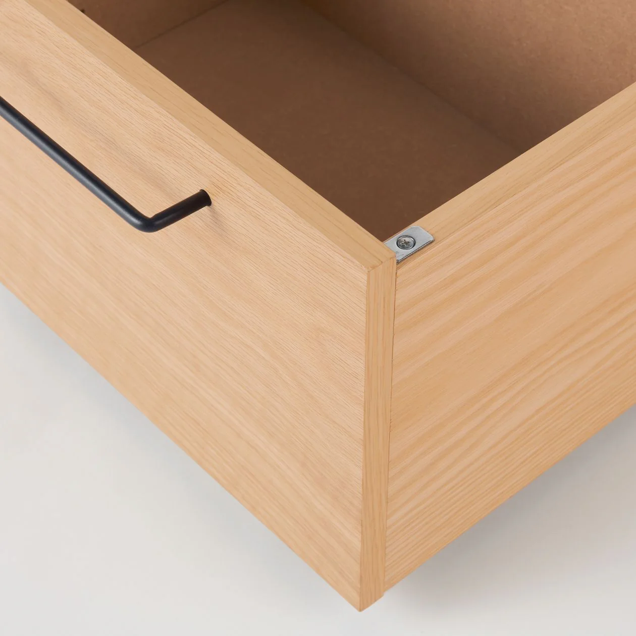 Oak Veneer Under-Bed Storage Drawer - For 26cm Legs - Image 3
