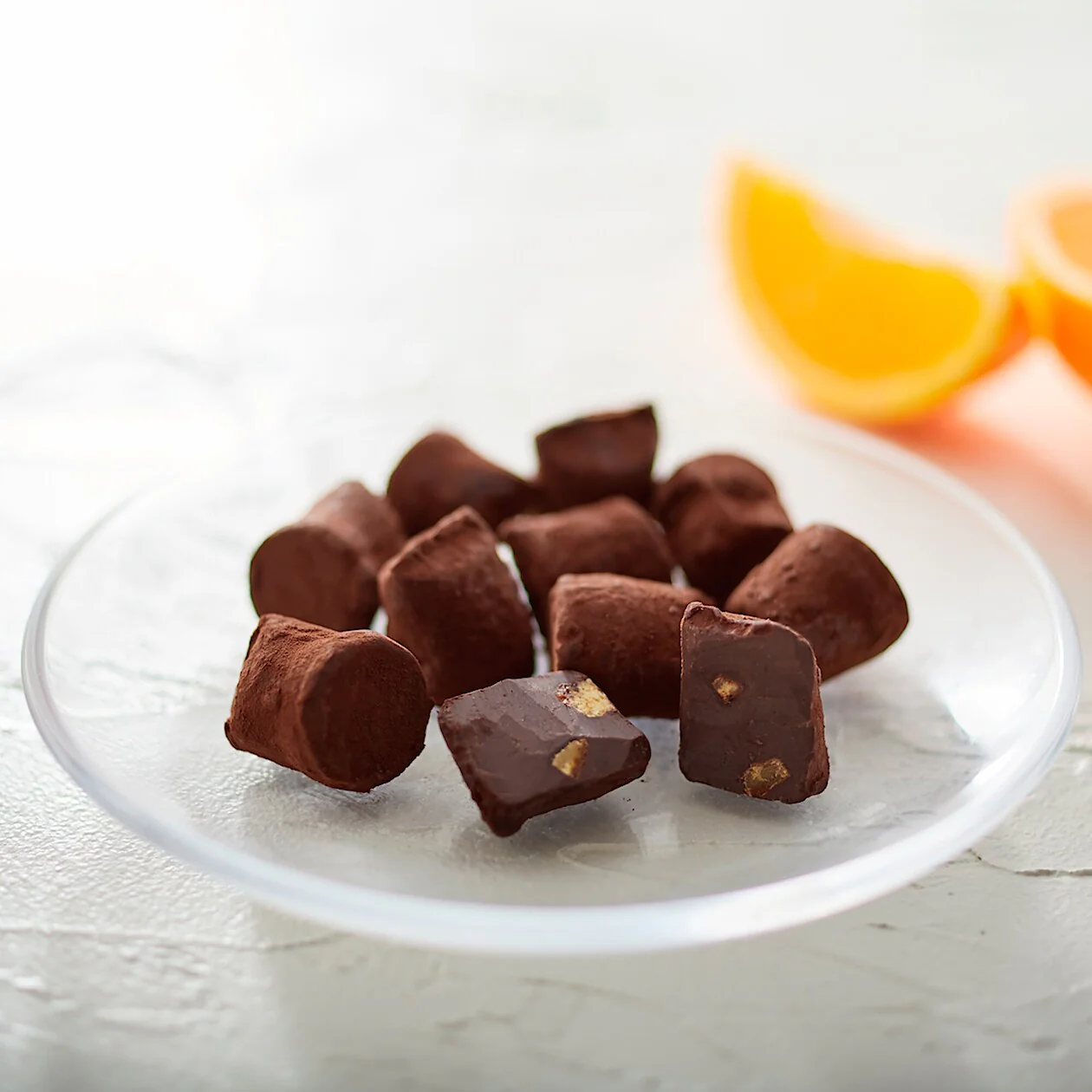 Orange Peel Cacao Truffles (100g)
