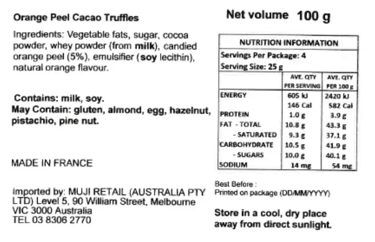 Orange Peel Cacao Truffles (100g) - Image 5