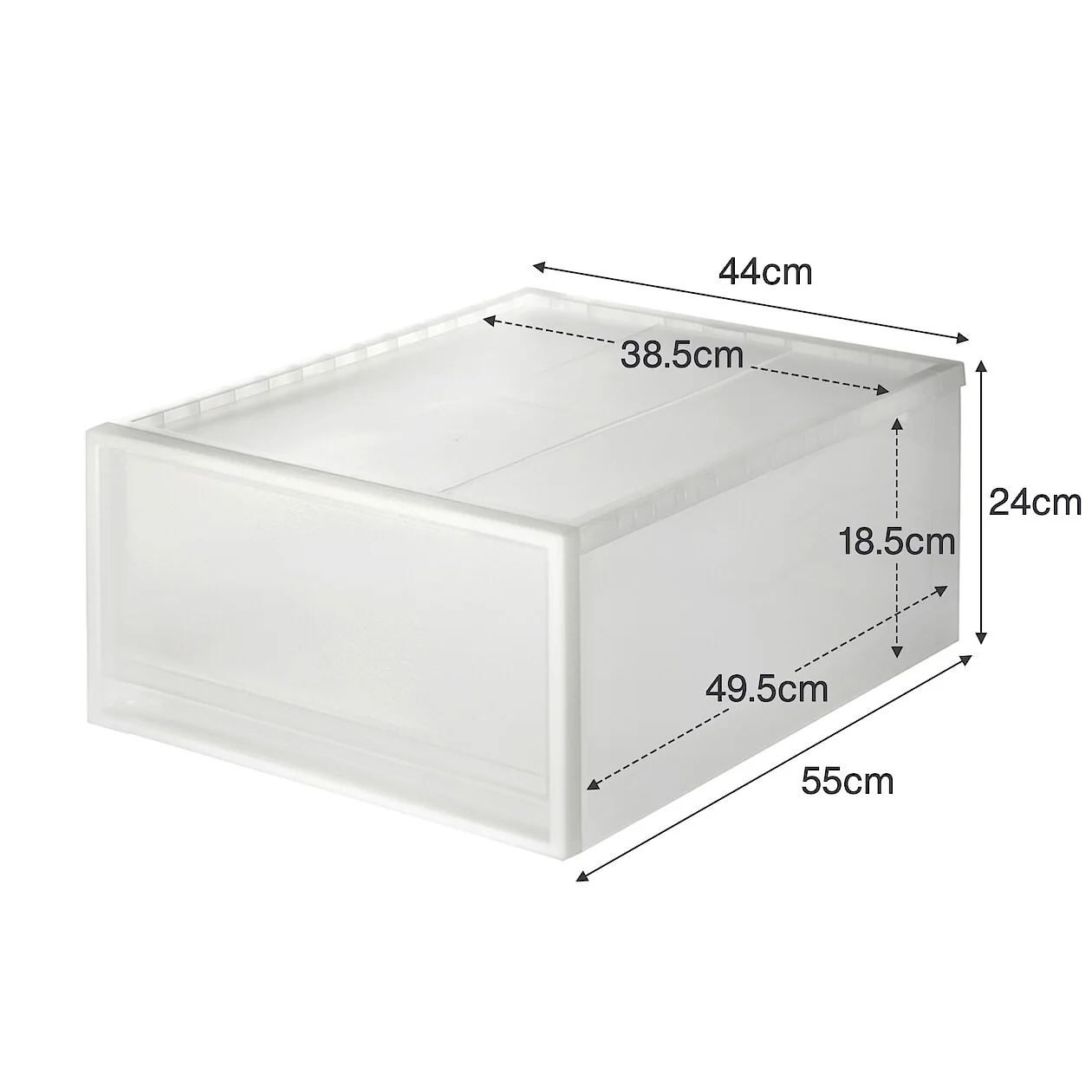 Polypropylene Storage Box Wide (Semi-Deep) - Large - Image 4