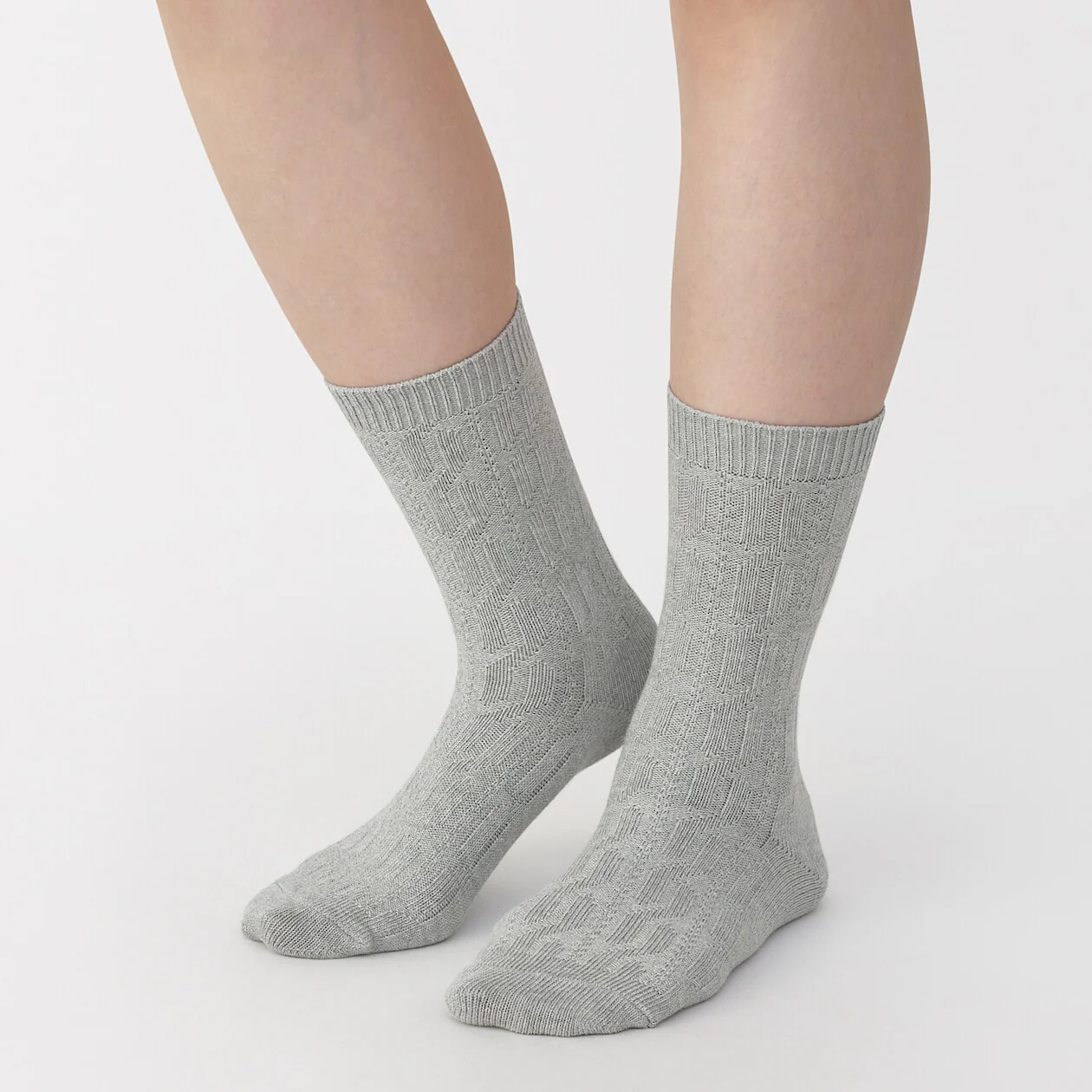 Right Angle Loose Top Cable Stitch Socks