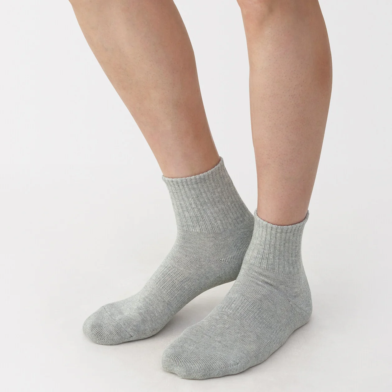 Right Angle Pile Short Socks - Melange