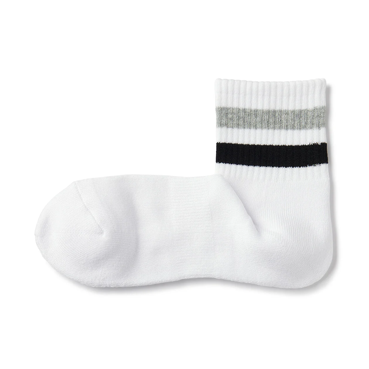 Right Angle Pile Stripe Short Socks - Image 2