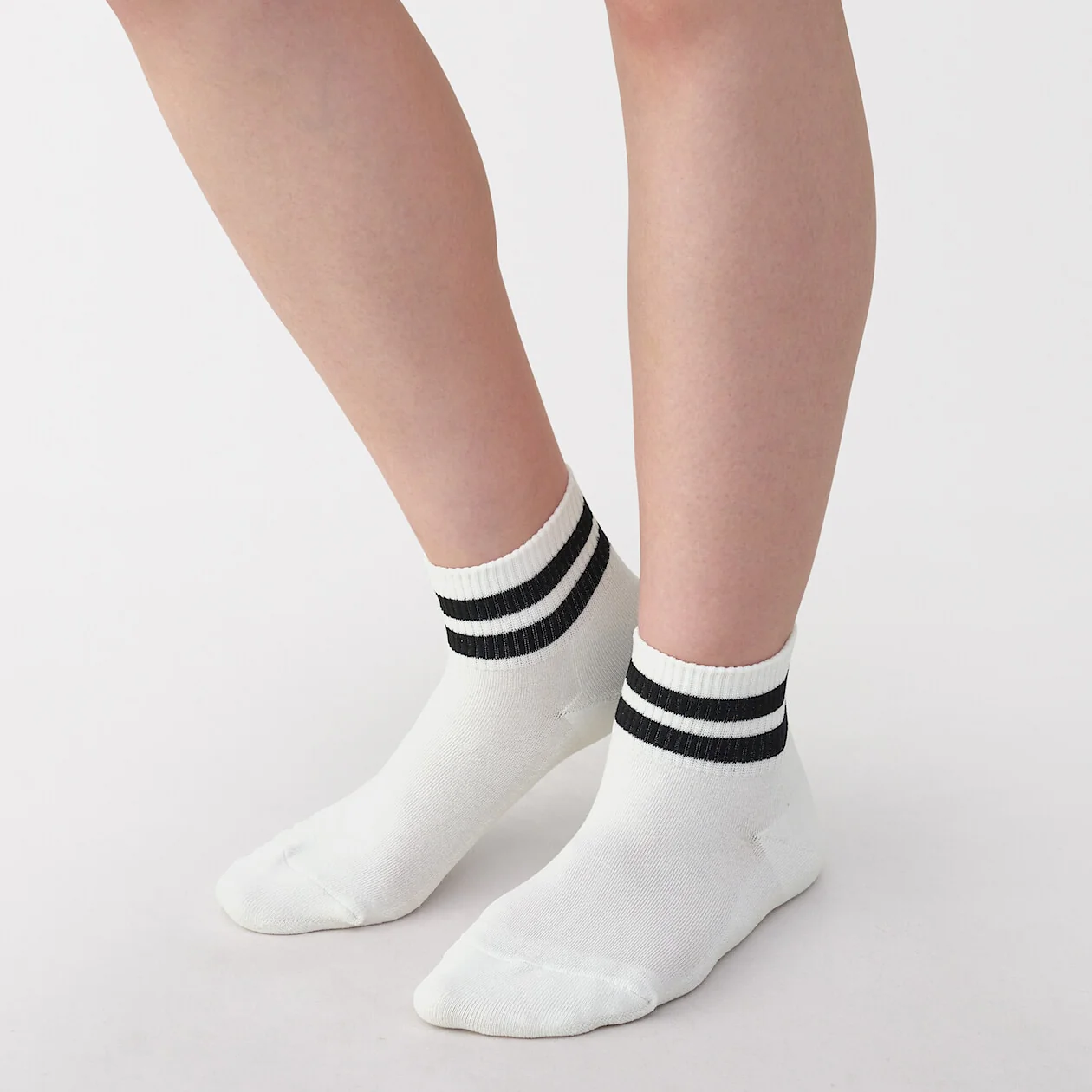 Right Angle Pile Stripe Short Socks