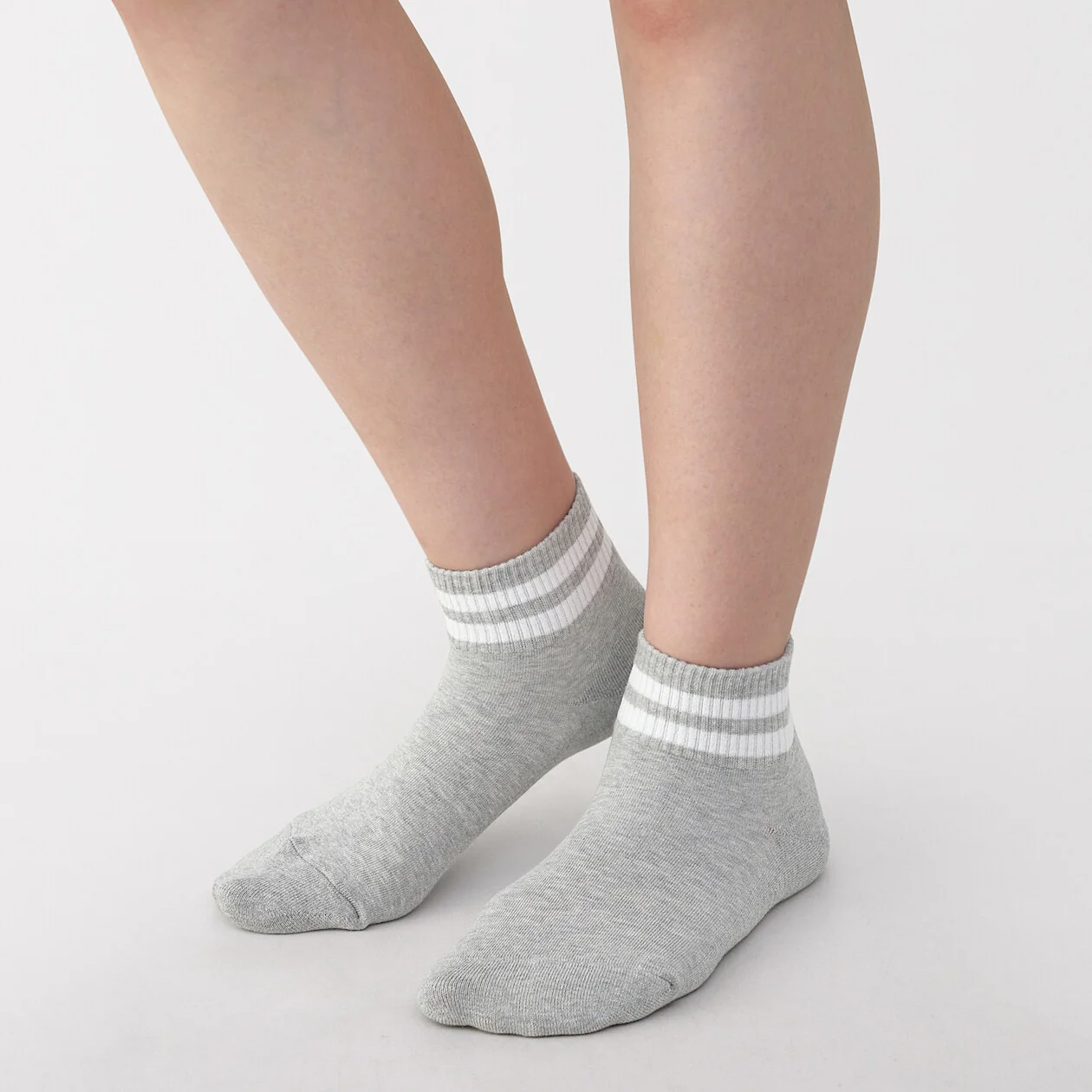 Right Angle Pile Stripe Short Socks - Image 4