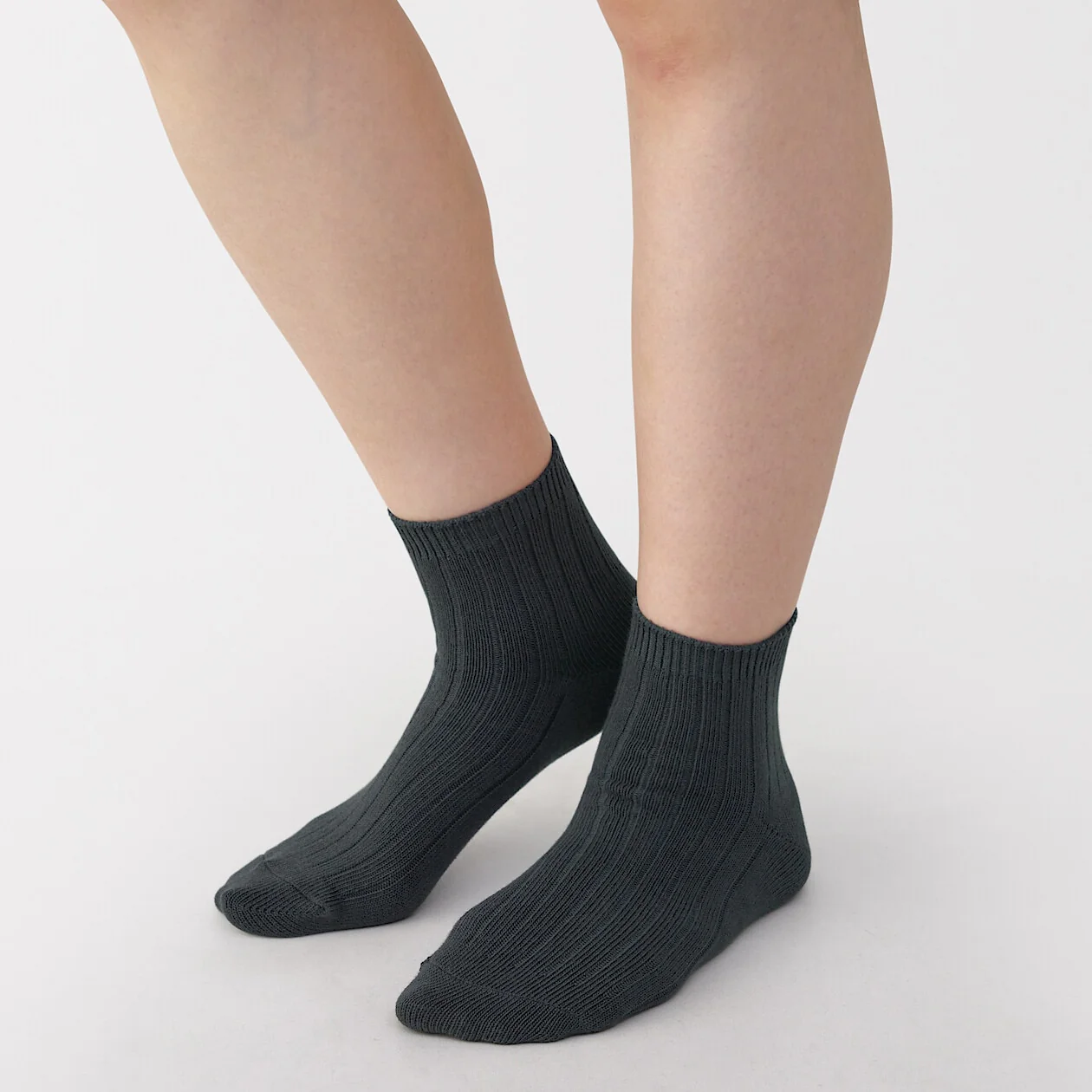 Right Angle Soft Top Ribbed Short Socks - Image 3