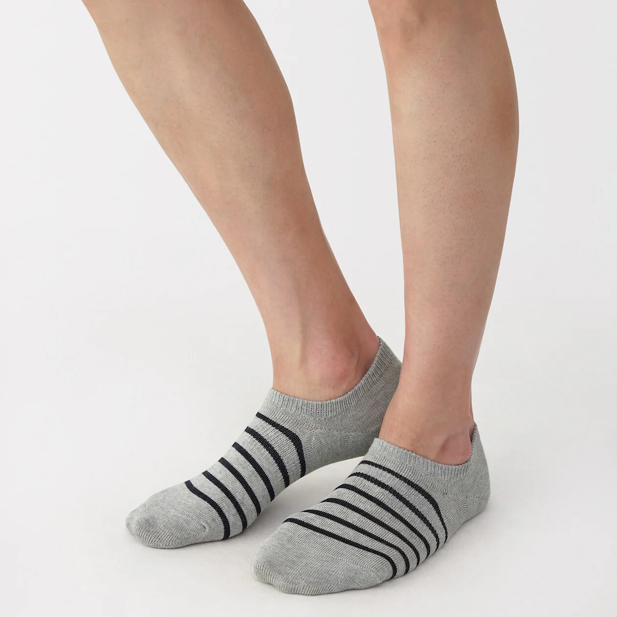 Right Angle Striped Sneaker Socks
