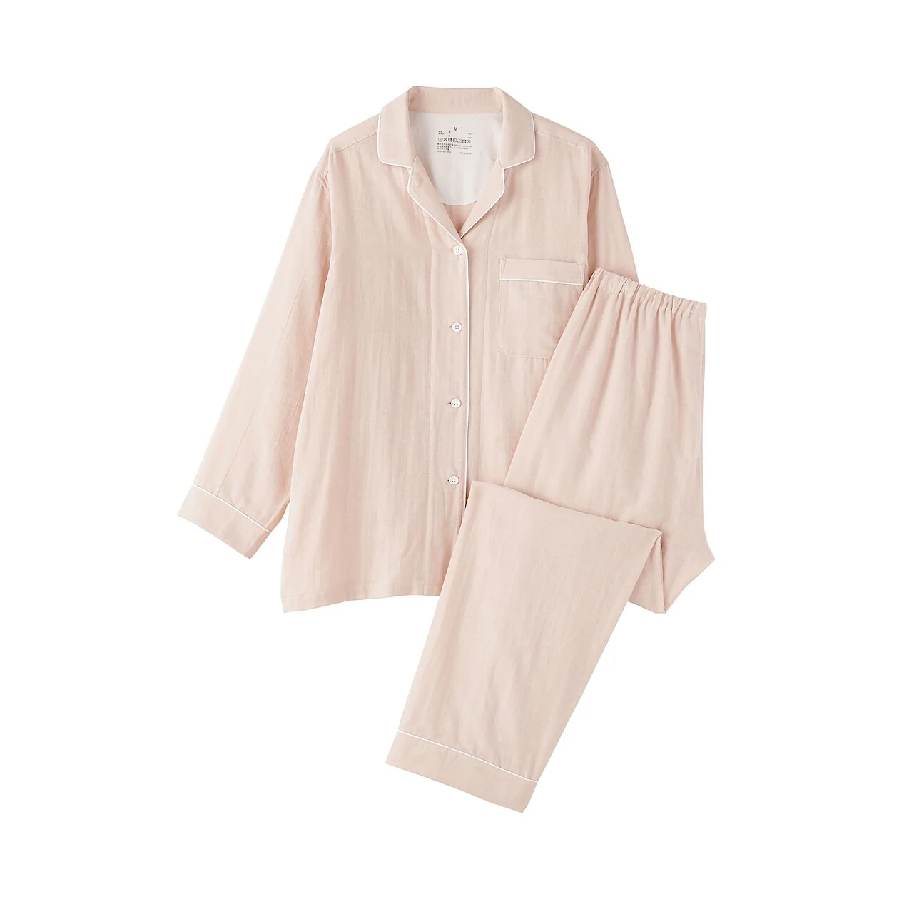 Side Seamless Double Gauze Long Sleeve Pyjamas - Image 23