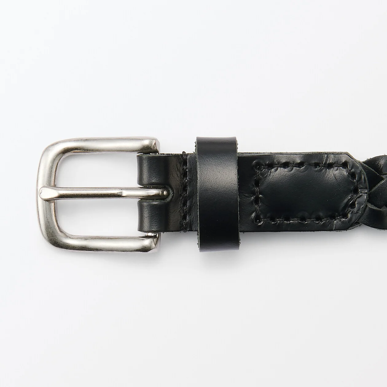 Vegetable Tanned Hand-Knitted Leather Belt - Narrow - Image 9