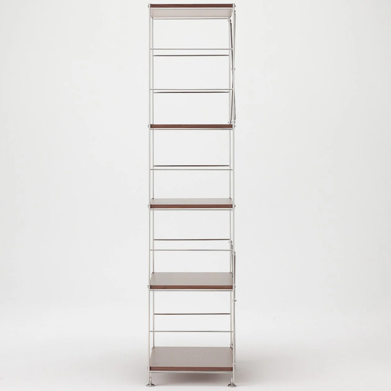 Walnut Stainless Steel Unit Shelf Set - Large - Image 3