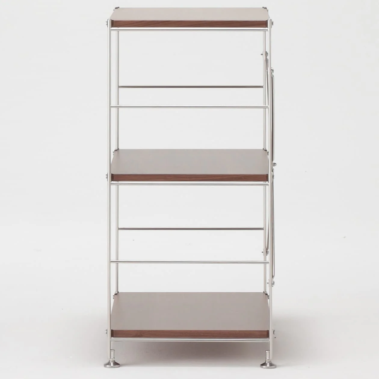 Walnut Stainless Steel Unit Shelf Set - Small - Image 3