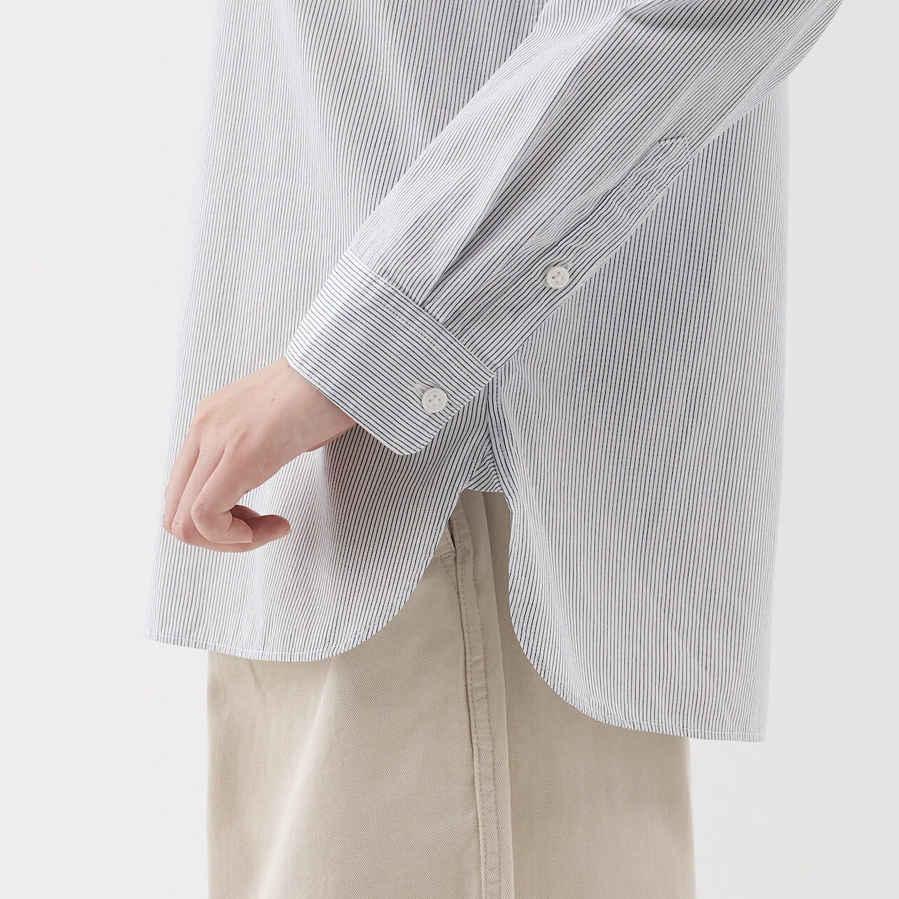 Washed Broadcloth 100% Cotton Long Sleeve Shirt - Image 10
