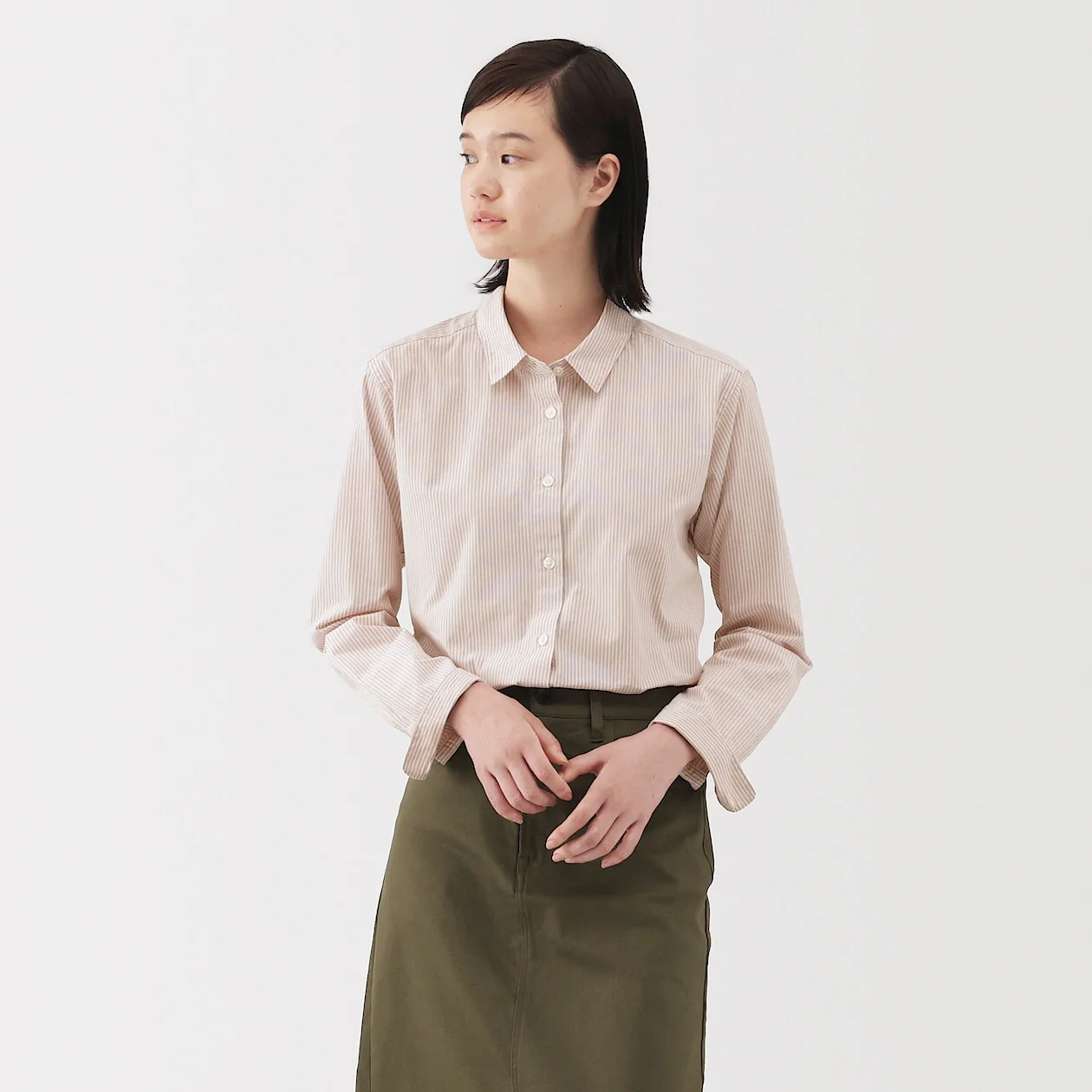 Washed Broadcloth 100% Cotton Long Sleeve Shirt - Image 13
