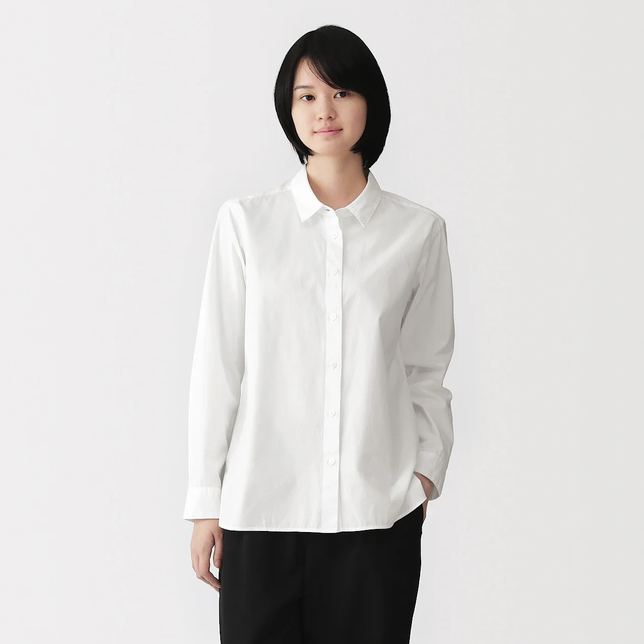 Washed Broadcloth Long Sleeve Shirt