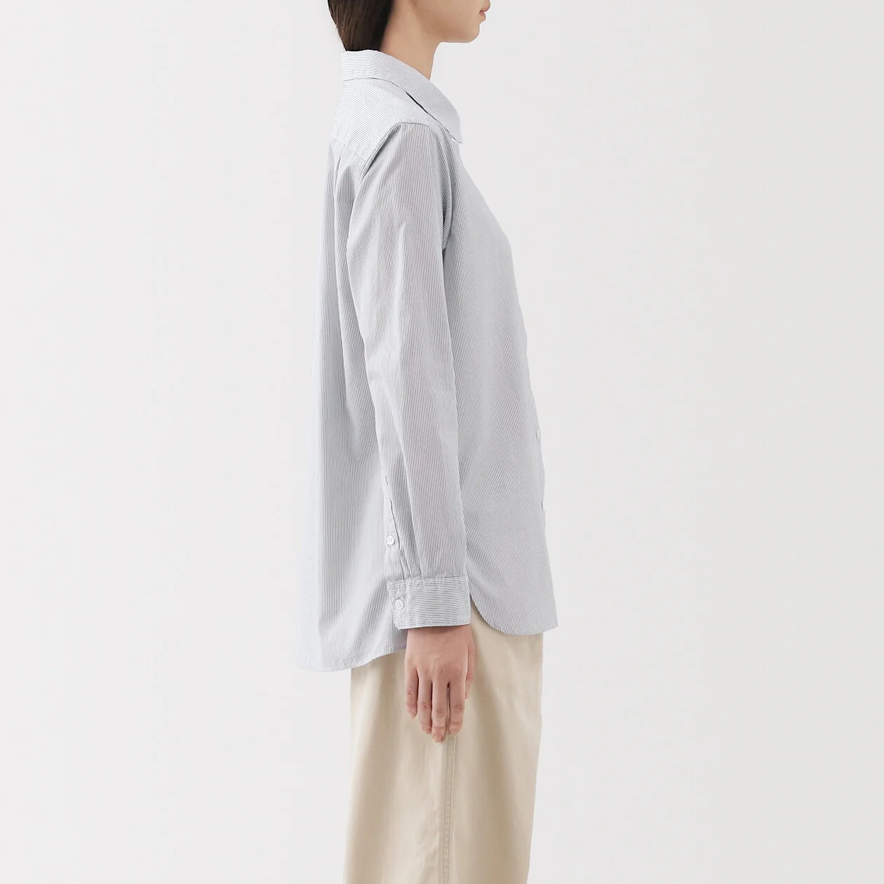 Washed Broadcloth 100% Cotton Long Sleeve Shirt - Image 7