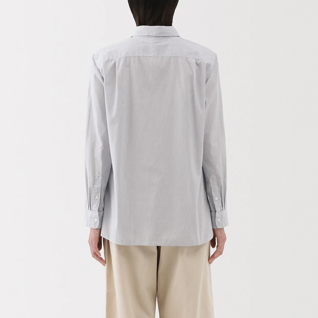Washed Broadcloth 100% Cotton Long Sleeve Shirt - Image 8