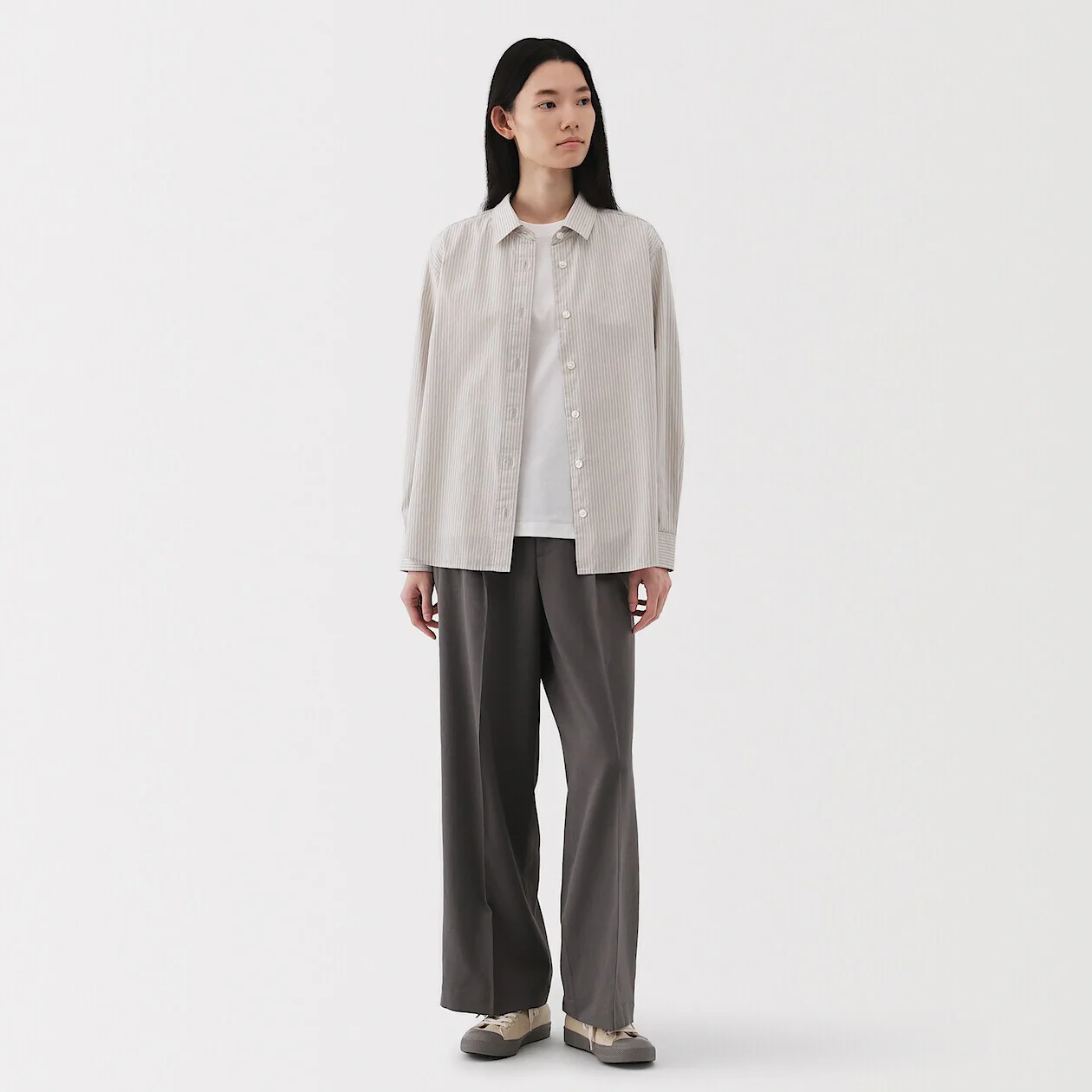 Washed Broadcloth 100% Cotton Long Sleeve Shirt - Image 20
