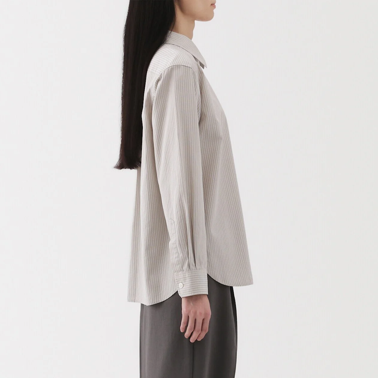 Washed Broadcloth 100% Cotton Long Sleeve Shirt - Image 21