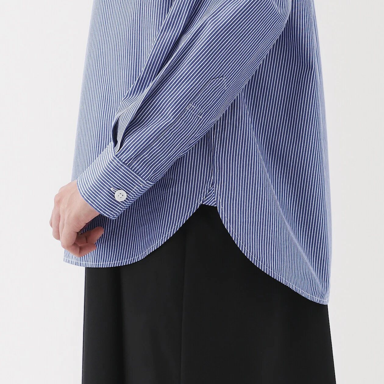 Washed Broadcloth 100% Cotton Long Sleeve Shirt - Image 33
