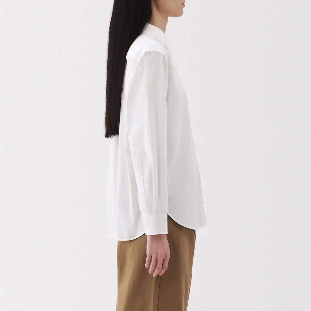Washed Broadcloth 100% Cotton Long Sleeve Shirt - Image 39