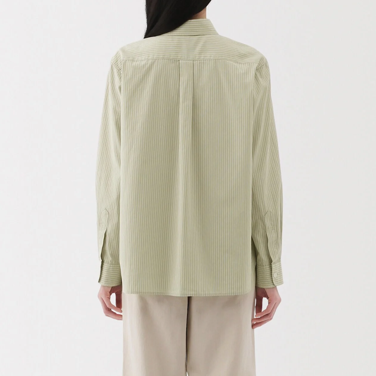 Washed Broadcloth 100% Cotton Long Sleeve Shirt - Image 4