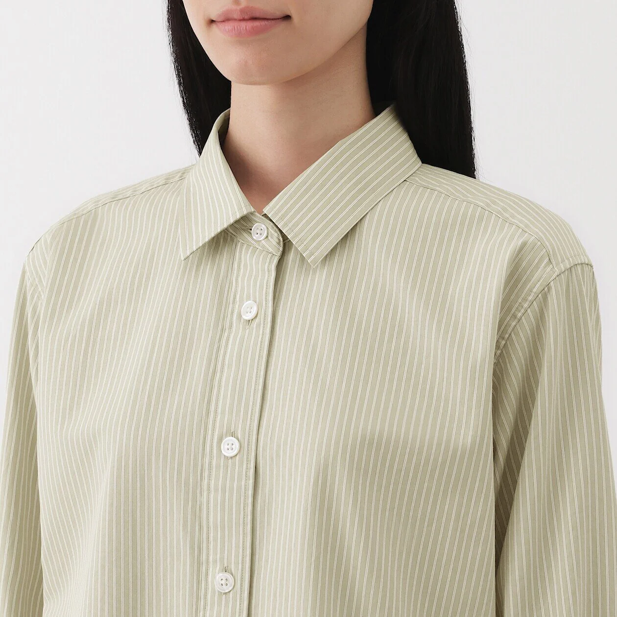 Washed Broadcloth 100% Cotton Long Sleeve Shirt - Image 5