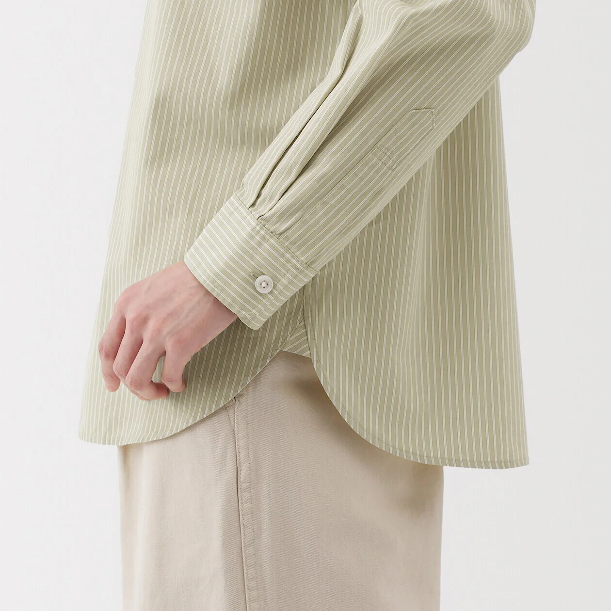 Washed Broadcloth 100% Cotton Long Sleeve Shirt - Image 6