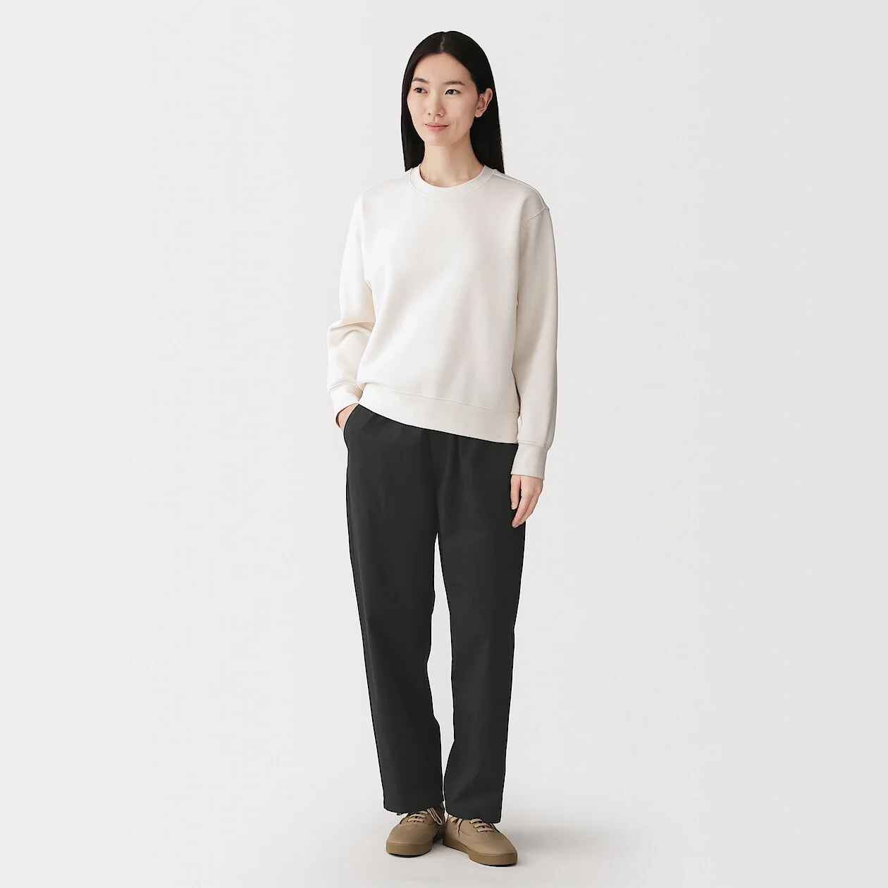 Washed Cotton Easy Tapered Pants - Image 2