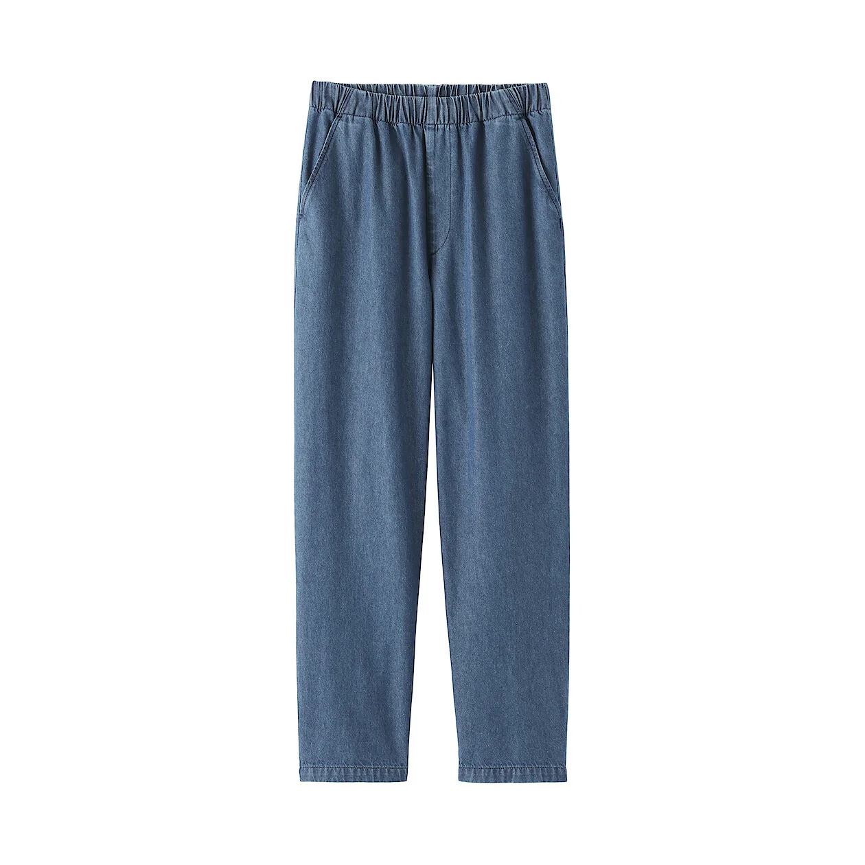 Washed Denim Easy Tapered Pants - Image 8