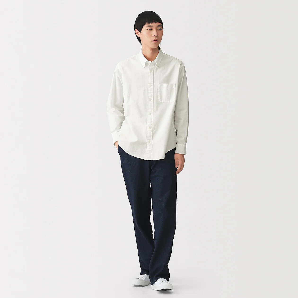 Washed Oxford Long Sleeve Shirt - Image 10