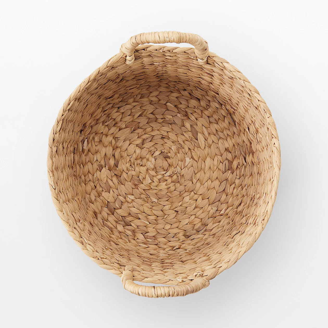Water Hyacinth Round Basket with Handles - Image 4