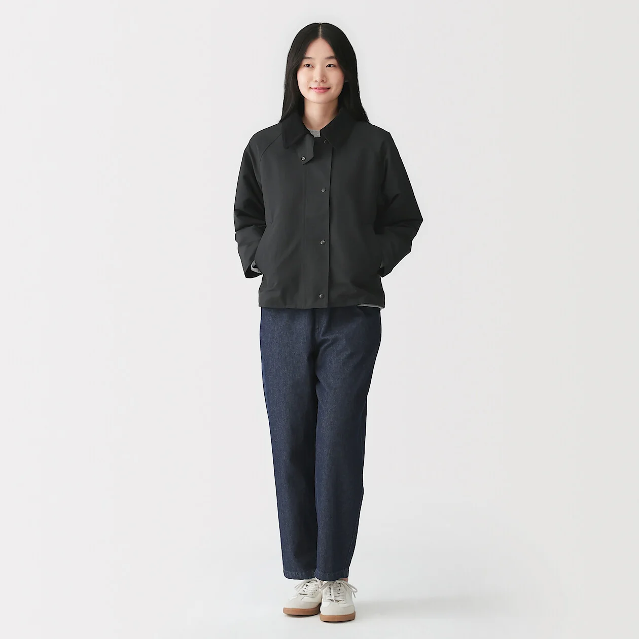 Water Repellent Corduroy Collar Short Blouson - Image 12